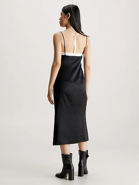 Calvin Klein Jeans ZIPPED BACK MIDI SLIP DRESS - J20J221906 | Calvin Klein  | gustostore.gr