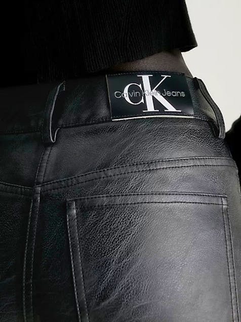 CALVIN KLEIN JEANS - High Rise Faux Leather Trousers
