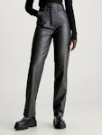 High Rise Faux Leather Trousers