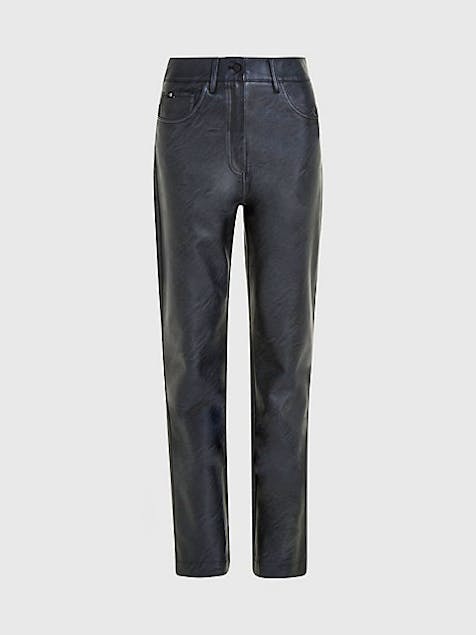 CALVIN KLEIN JEANS - High Rise Faux Leather Trousers