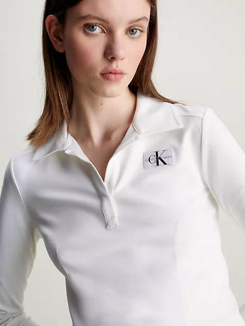 CALVIN KLEIN JEANS - Slim Milano Long Sleeve Polo Shirt