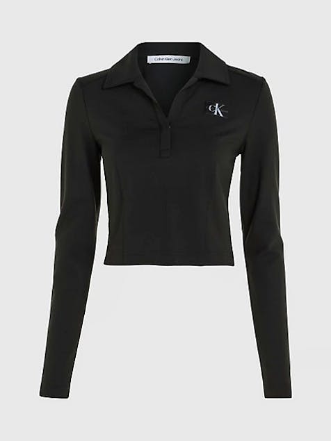 CALVIN KLEIN JEANS - Slim Milano Long Sleeve Polo Shirt