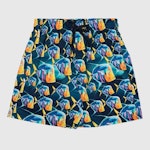 Fish Pattern Print Swim Shorts