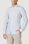 Linen Stripe Slim Shirt