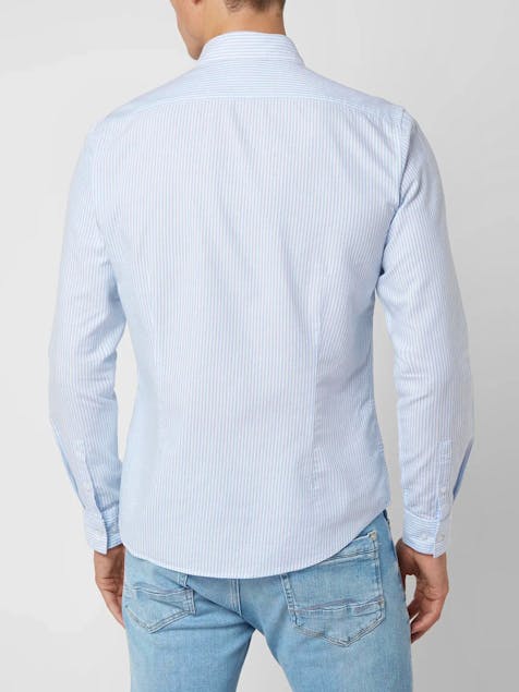 CALVIN KLEIN - Washed Oxford Stripe Slim Shirt