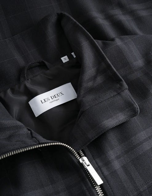 LES DEUX - Como Check Harrington Wool Melange Jacket