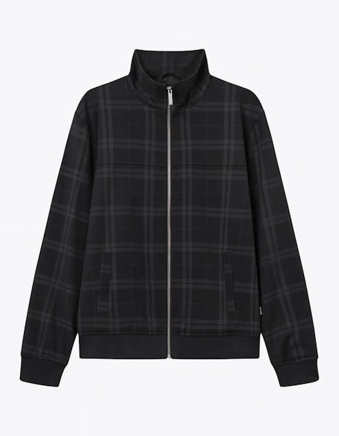 LES DEUX - Como Check Harrington Wool Melange Jacket