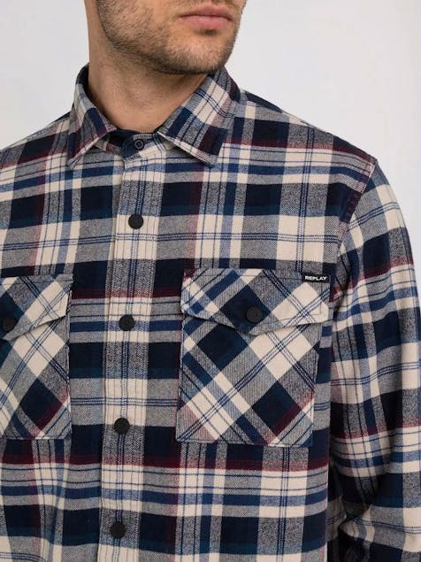 REPLAY - Shirt In Checked Flannel