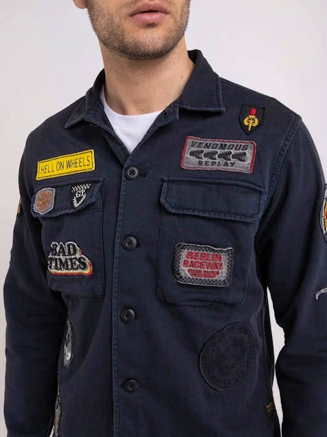 REPLAY - Overshirt With Racer Patches