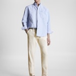 Hampron Luxe Gabardine Turn-Up Tapered Trousers