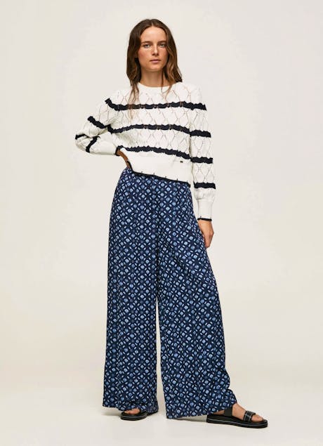 PEPE JEANS - Printed Wide Trousers