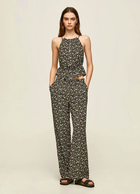 PEPE JEANS - Floral Print Wide Trousers
