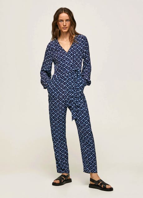 PEPE JEANS - Long Jumpsuit With Geometric Print