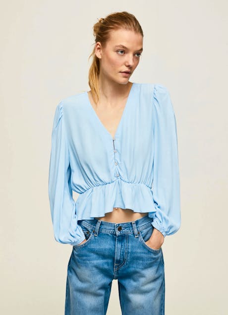 PEPE JEANS - V-Neck Cropped Fit Top