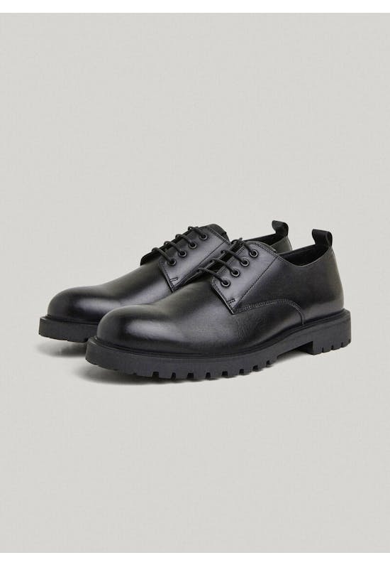 Cow Leather Derby Shoes