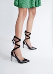 Black Court Shoes With Cut-Outs