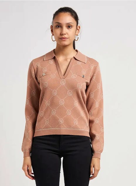 LIU JO - Knitted Blouse with V-neck