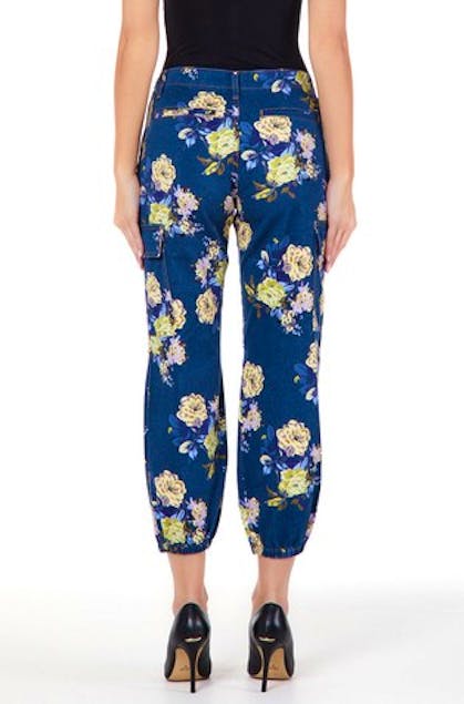 LIU JO - Floral Denim Cargo Trousers