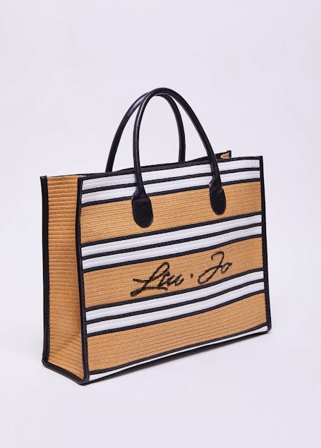 LIU JO - Raffia shopping bag