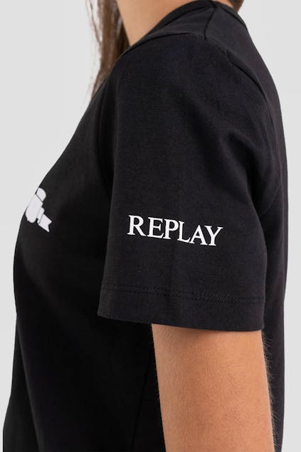 REPLAY - V-Neck T-Shirt With Archive Logo