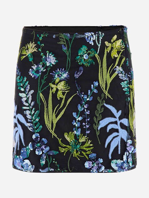 GUESS - Mina Floral Sequin Mini Skirt