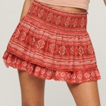 D2 Ovin Vintage Tiered Mini Skirt