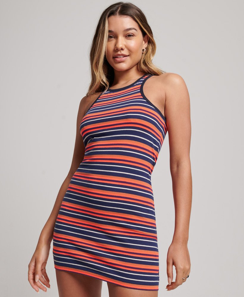 Womens Dresses Superdry Stripe Dress D2 Ovin Vintage Stripe Racer Dress  W8011412A |Superdry|