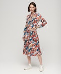 D2 Ovin Printed Midi Shirt Dress