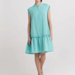 Linen Dress With Frill