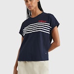 Stripe Logo Embroidery T-Shirt