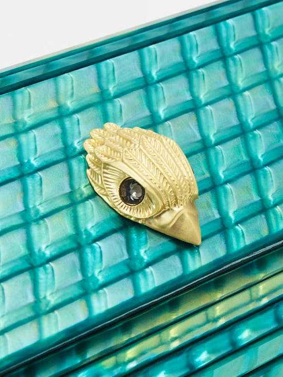 Turquoise Party Eagle Clutch