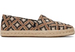 Black Geo Woven Alrope  Espadrille