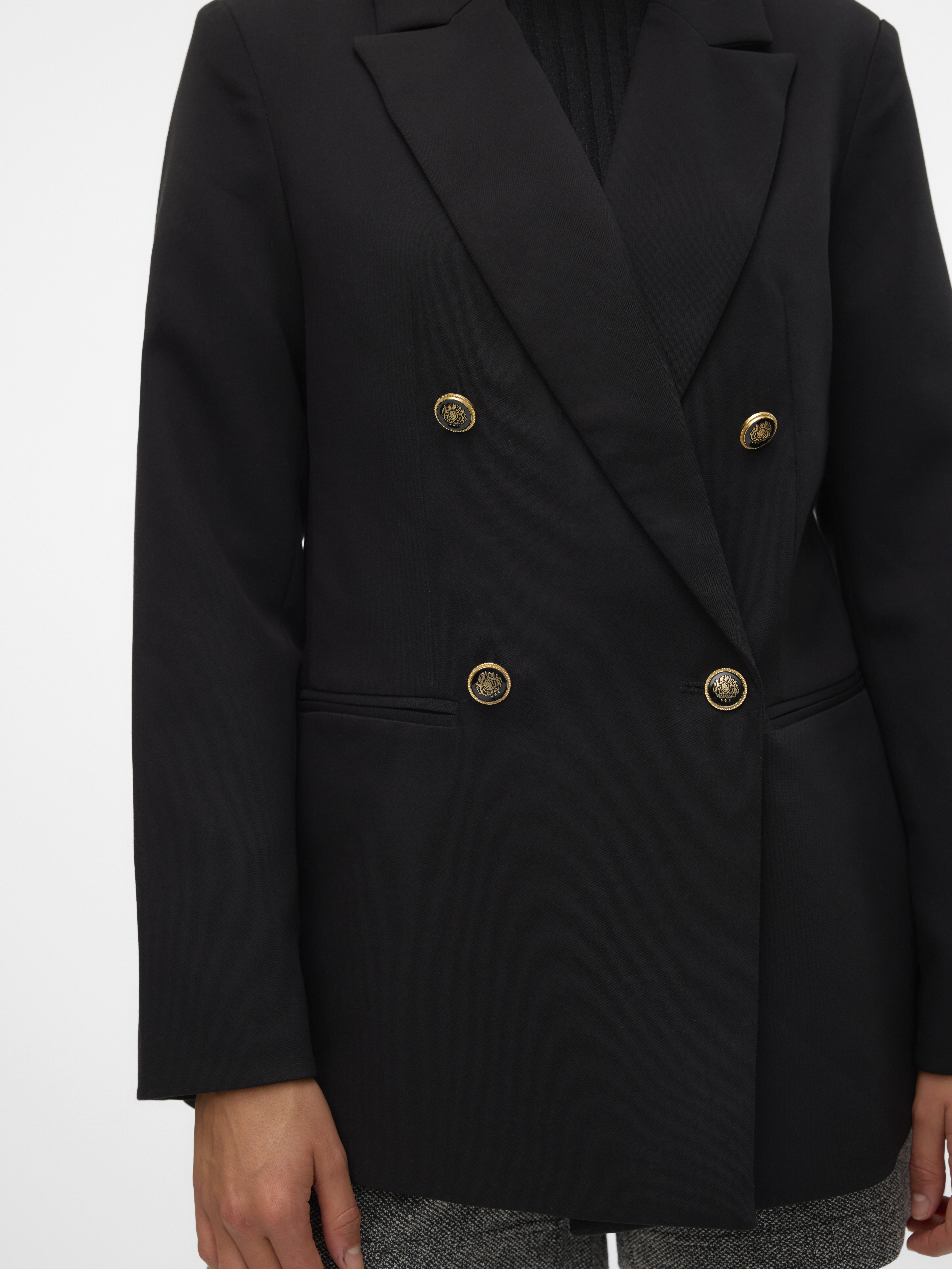 VERO MODA - Elma Loose Gold Button Blazer