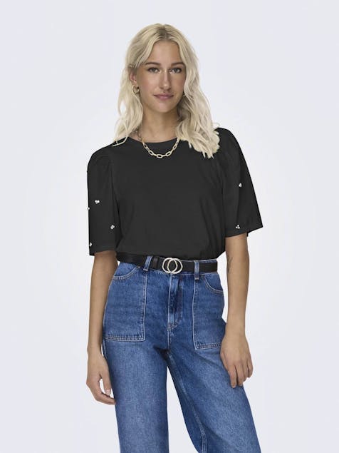 ONLY - Lina S/s Puff Shine Top