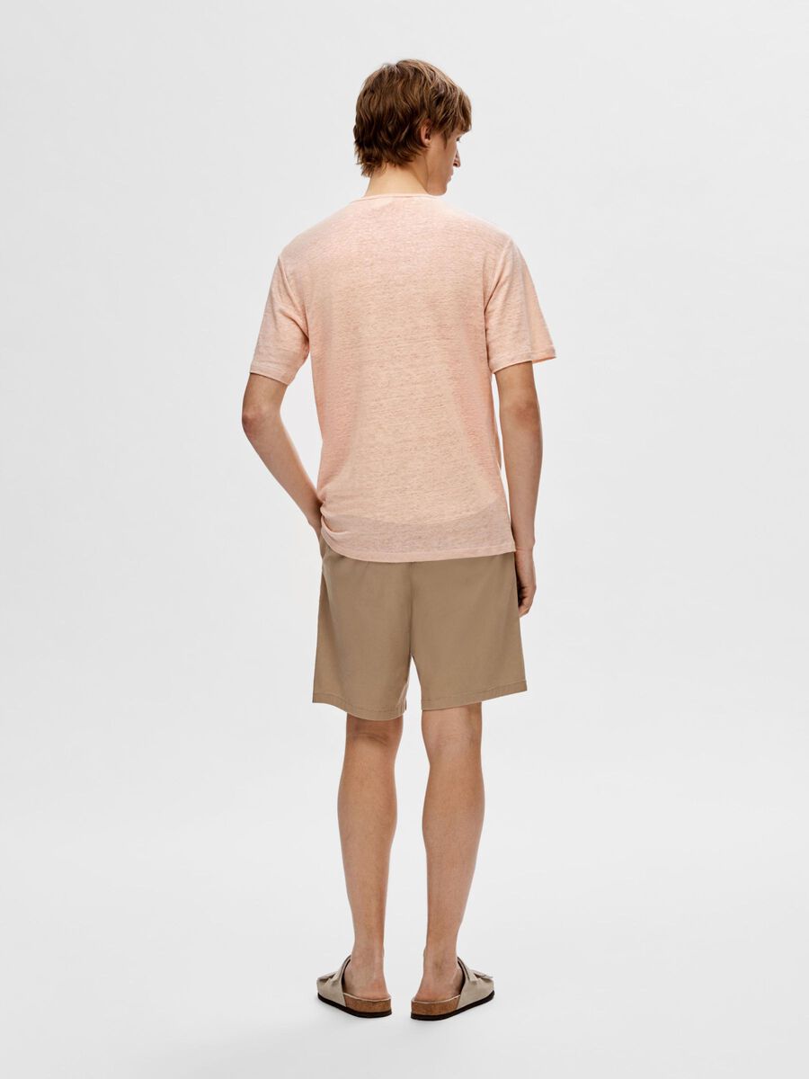 SELECTED - Linen O-Neck T-Shirt