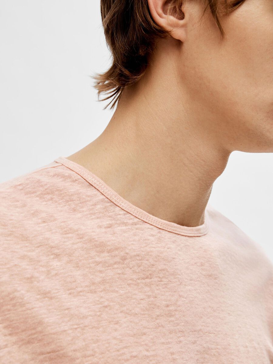 SELECTED - Linen O-Neck T-Shirt