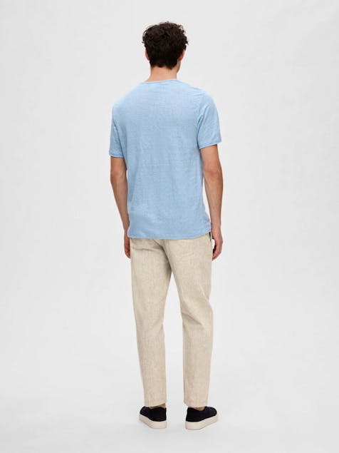 SELECTED - Linen O-Neck T-Shirt