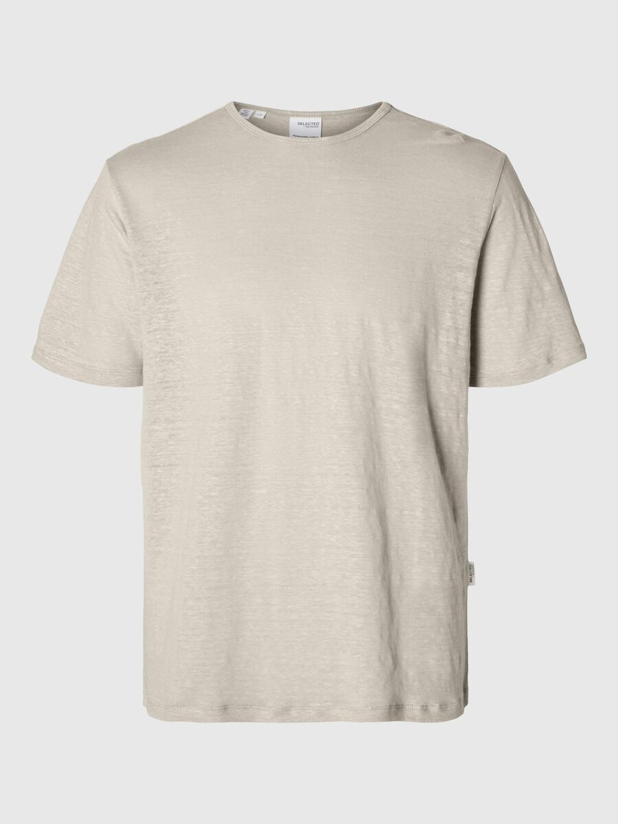 SELECTED - Linen O-Neck T-Shirt