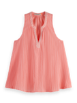 Tank Cotton Top With Tape Detail