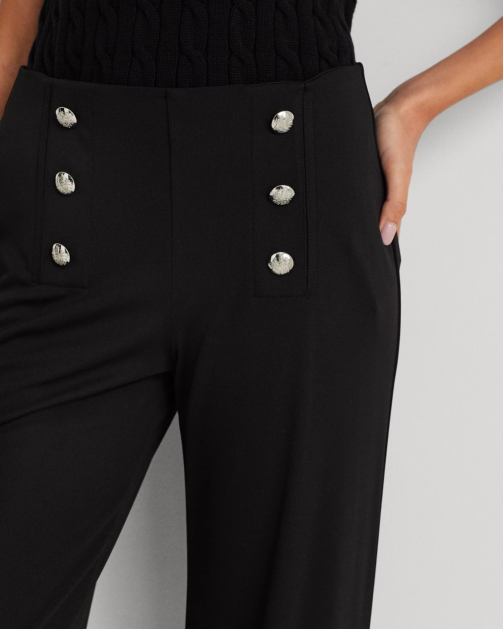 LAUREN RALPH LAUREN - Stretch Jersey Wide-Leg Trousers