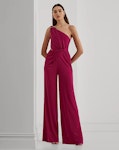 Twist-Front Jersey One-Shoulder Jumpsuit