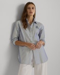 Relaxed Fit Striped Stretch Cotton Shirt