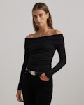 Cotton-Blend Off-the-Shoulder Top