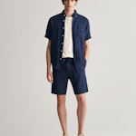 Relaxed Fit Linen Drawstring Shorts