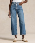 Wide-Leg Crop Jeans