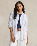 Relaxed Fit Striped Linen Shirt