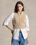 Cropped Cable Wool-Cashmere Jumper