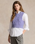 Cropped Cable Wool-Cashmere Jumper