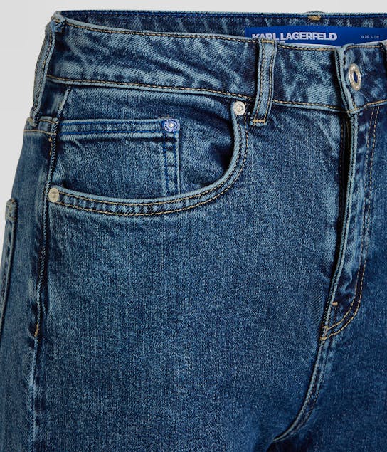 KARL JEANS - High-Rise Straight Denim Jeans