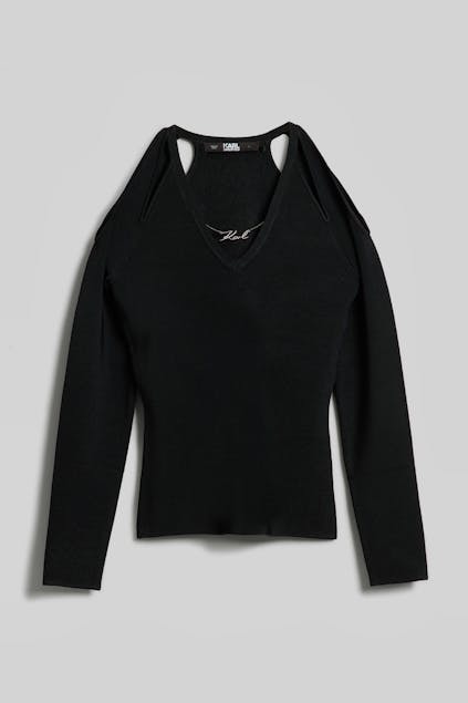 KARL LAGERFELD - Cut-Out Knit Sweater